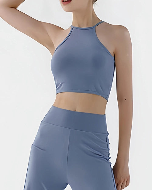 ホルターネック タンクトップ ＆ ドレープパンツ 2点セット3054