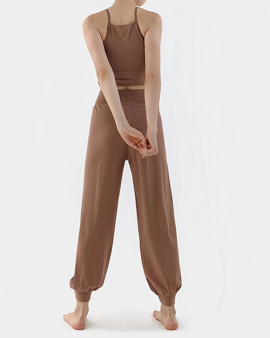 ホルターネック タンクトップ ＆ ドレープパンツ 2点セット3054