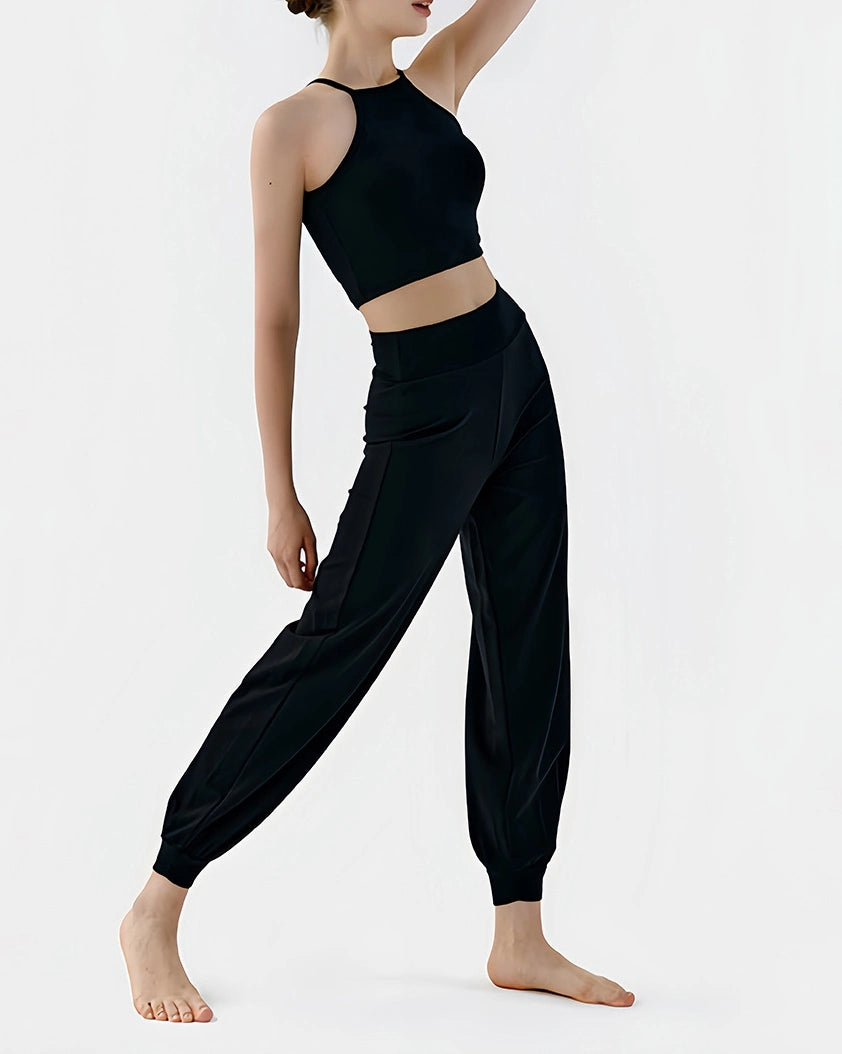 ホルターネック タンクトップ ＆ ドレープパンツ 2点セット3054