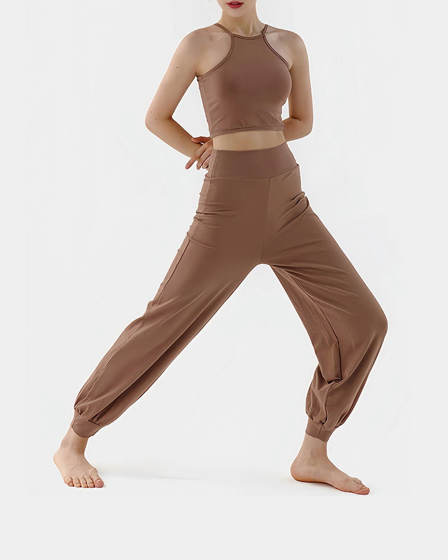 ホルターネック タンクトップ ＆ ドレープパンツ 2点セット3054