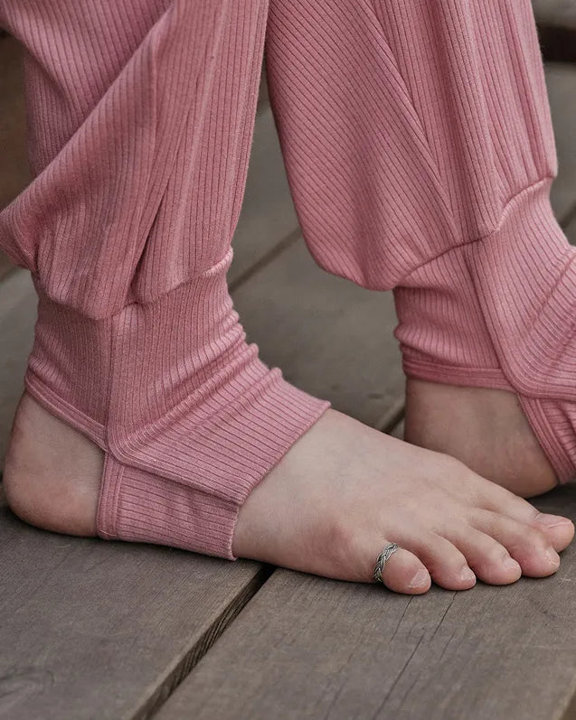 リブ編みくすみオールインワン 3021