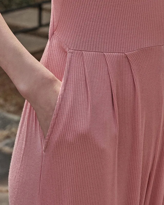 リブ編みくすみオールインワン 3021