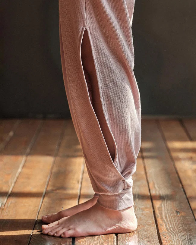 重ねウエストサイドスリットヨガパンツ3026