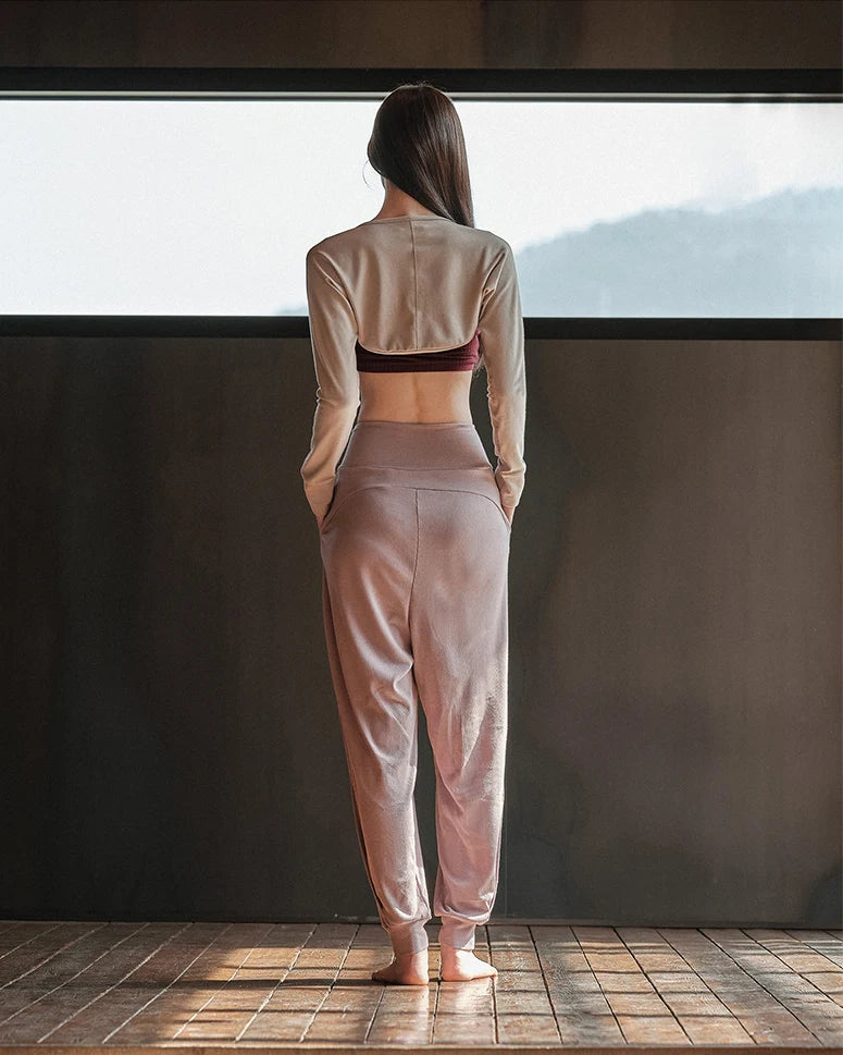 重ねウエストサイドスリットヨガパンツ3026