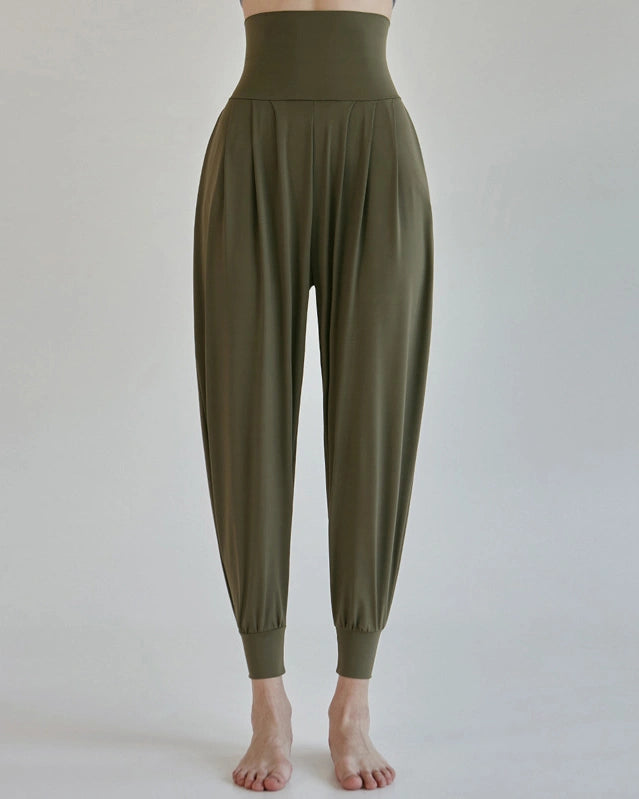 プリーツドレープヨガパンツ3027