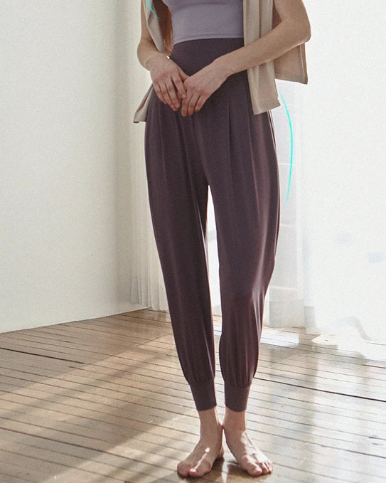 プリーツドレープヨガパンツ3027