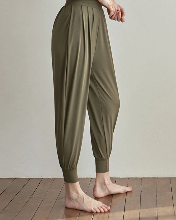 プリーツドレープヨガパンツ3027