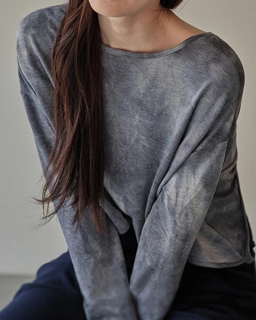 タイダイ バックオープン ゆったりヨガトップス3030