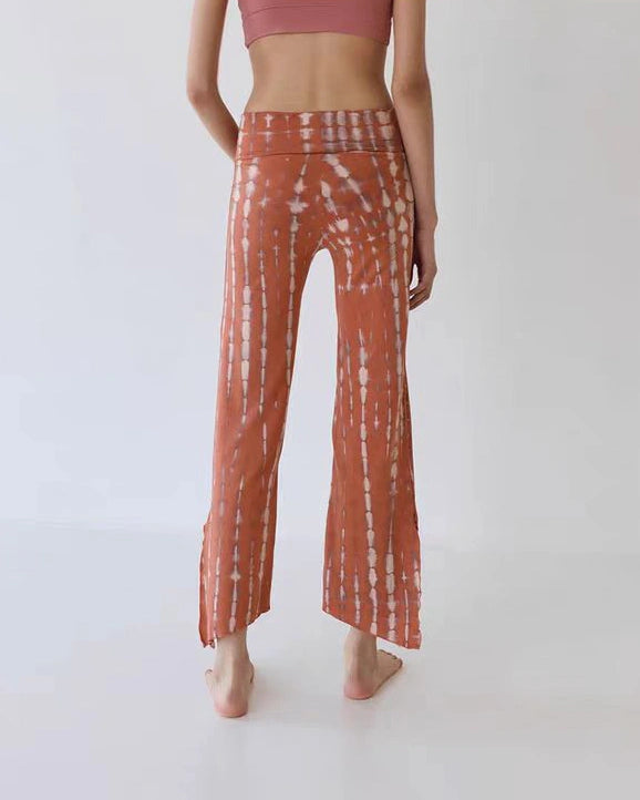 サイドスリットタイダイヨガフレアパンツ3037