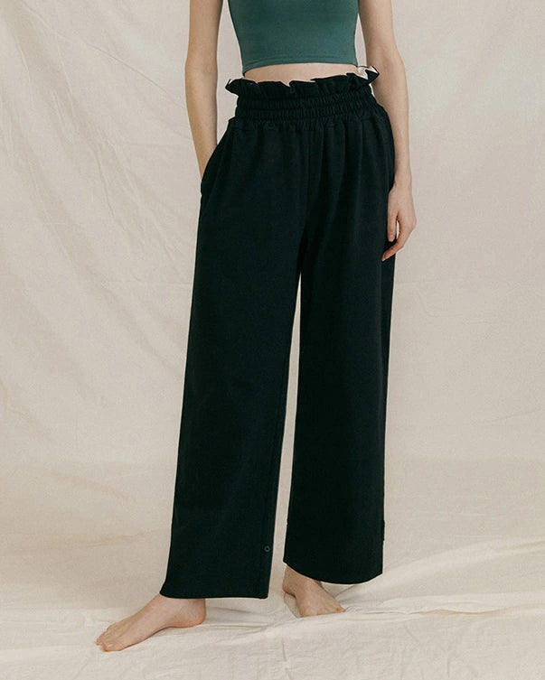 フリルウエストドレープワイドパンツ3040