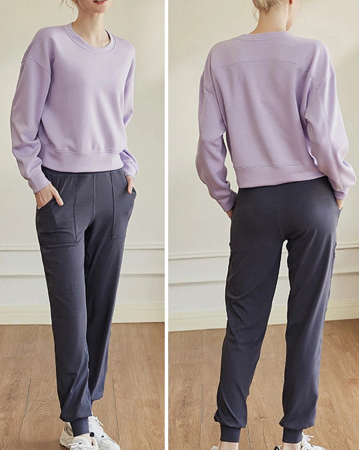 ドロップショルダースウェットクルーネックシャツ3041