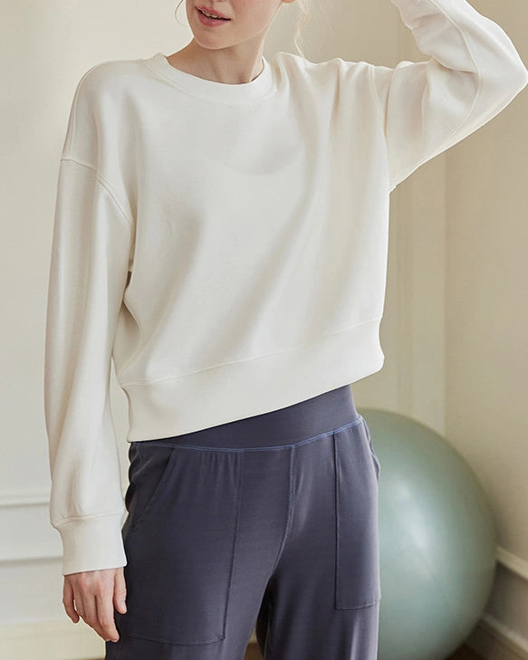 ドロップショルダースウェットクルーネックシャツ3041