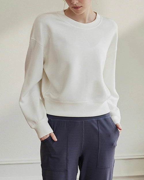 ドロップショルダースウェットクルーネックシャツ3041