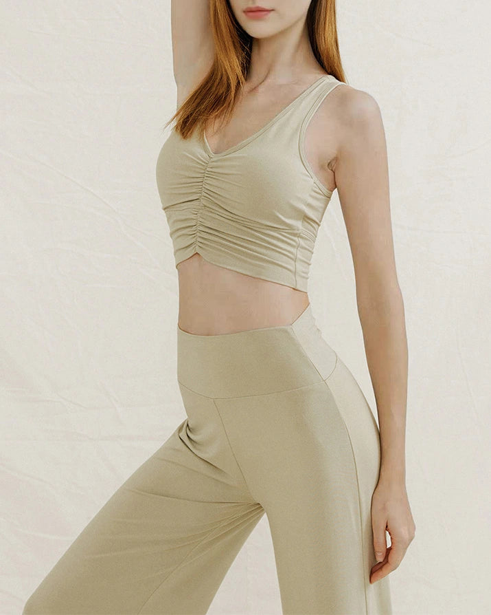 九分丈キャミソール＆ヨガパンツセットアップ 3042