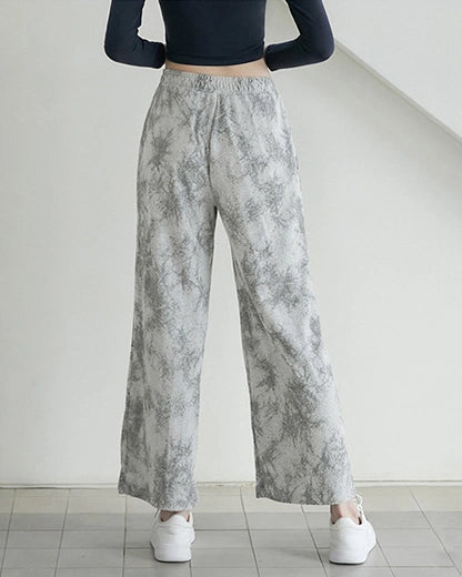 アースカラータイダイワイドパンツ3049