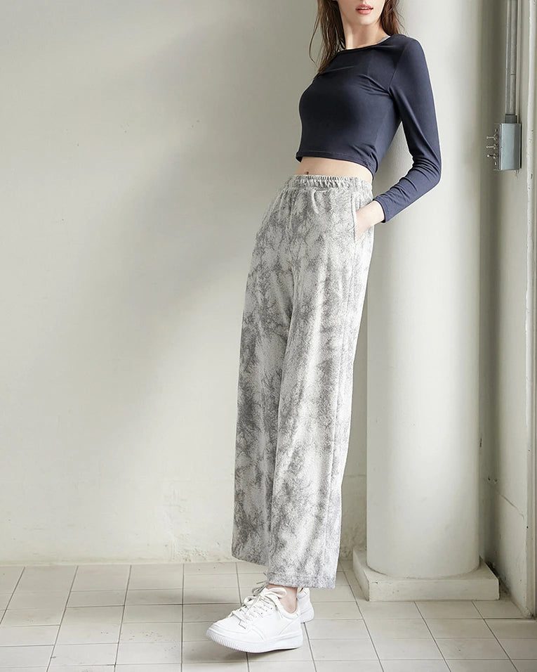 アースカラータイダイワイドパンツ3049