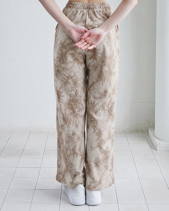 アースカラータイダイワイドパンツ3049