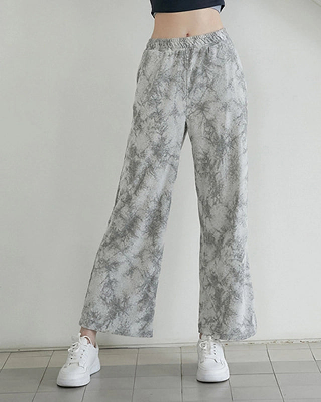 アースカラータイダイワイドパンツ3049