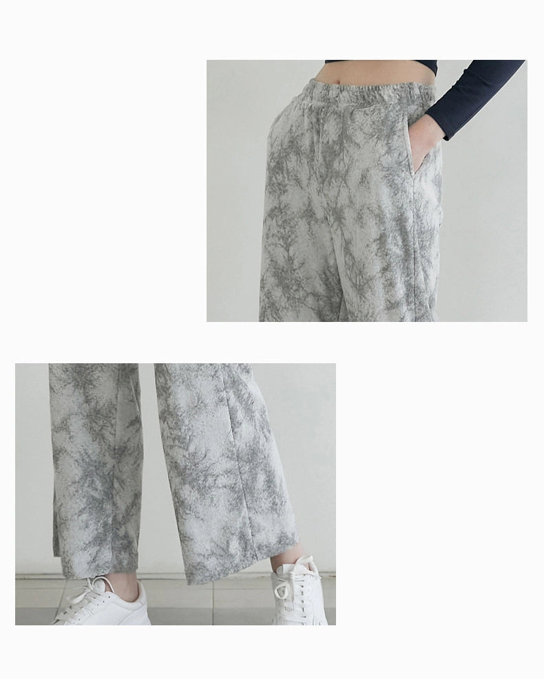 アースカラータイダイワイドパンツ3049