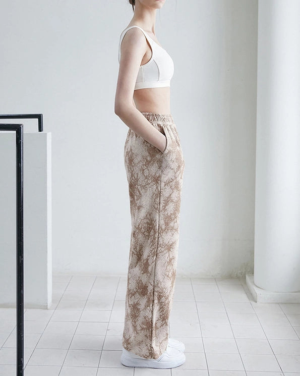 アースカラータイダイワイドパンツ3049