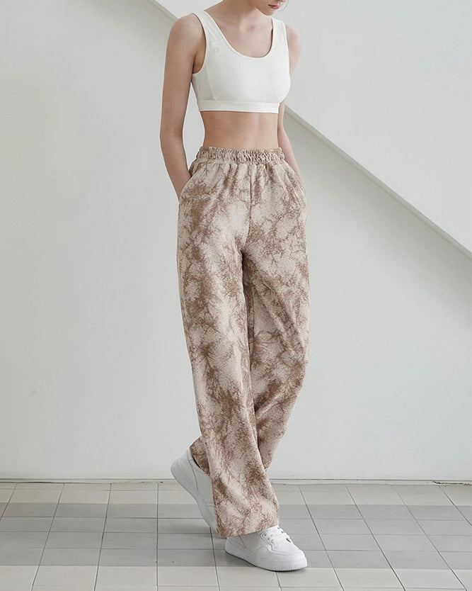 アースカラータイダイワイドパンツ3049