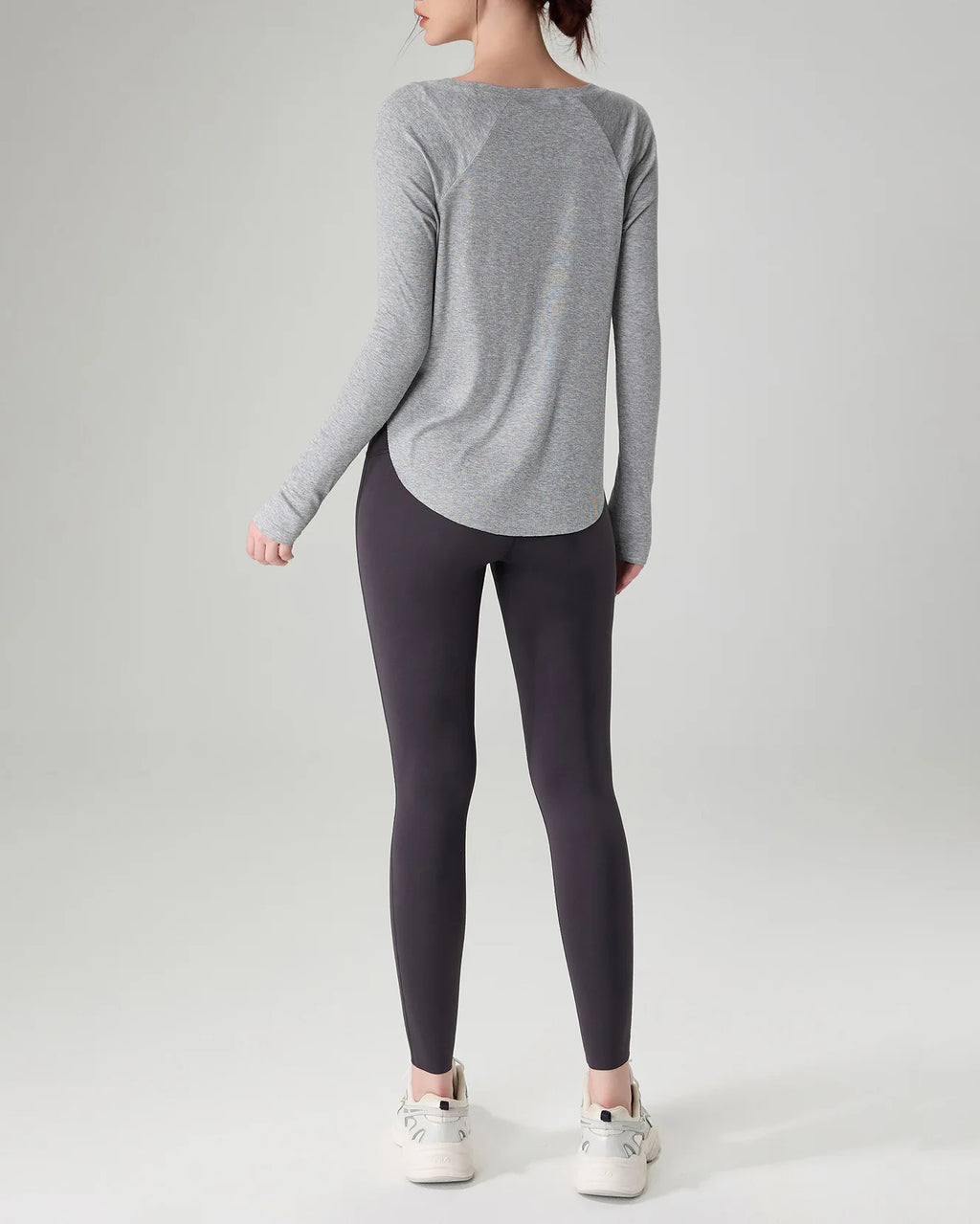 マルボートネックリブニットロングトップ 3065