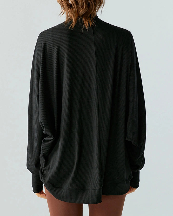 リブニットドルマンスリーブカーディガン 3068