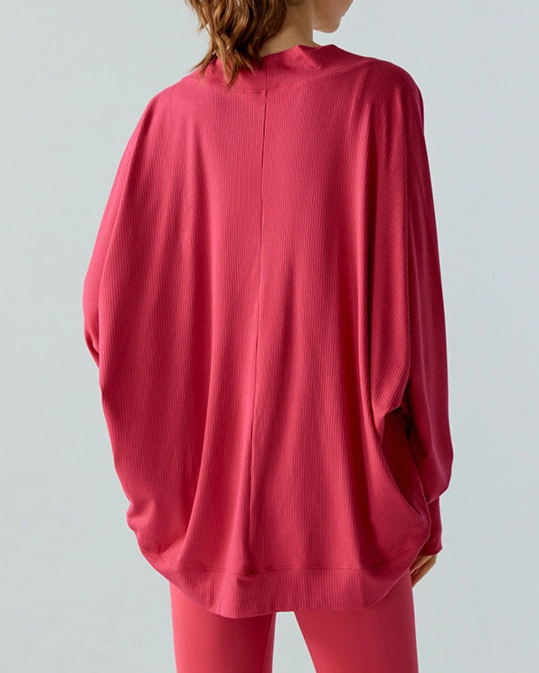 リブニットドルマンスリーブカーディガン 3068