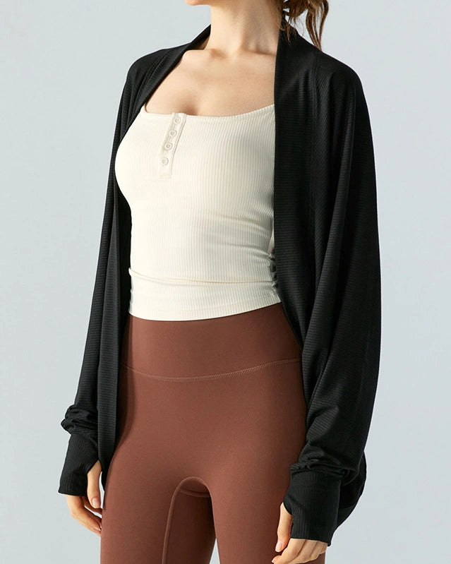 リブニットドルマンスリーブカーディガン 3068