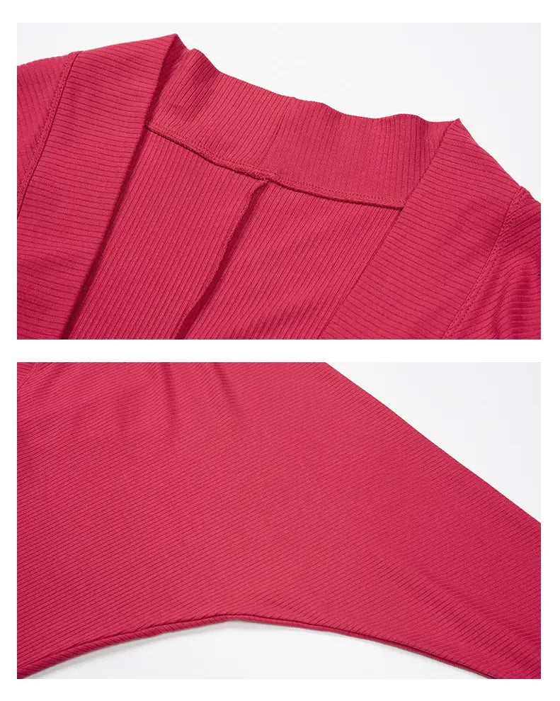 リブニットドルマンスリーブカーディガン 3068