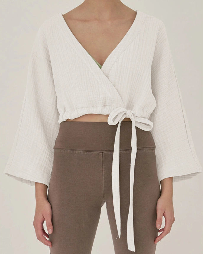 カシュクールボタニカルヨガトップ 3073