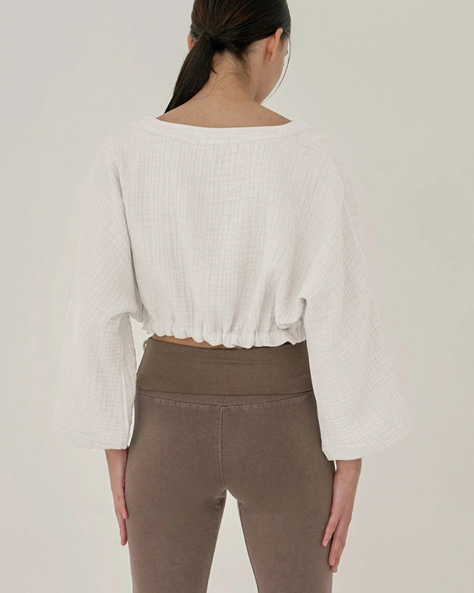 カシュクールボタニカルヨガトップ 3073