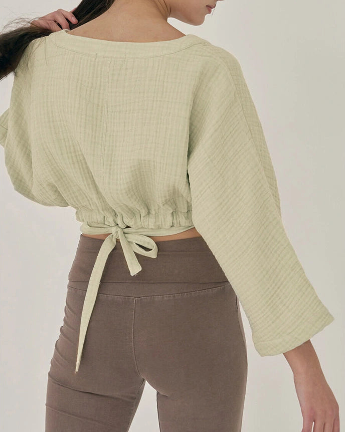 カシュクールボタニカルヨガトップ 3073