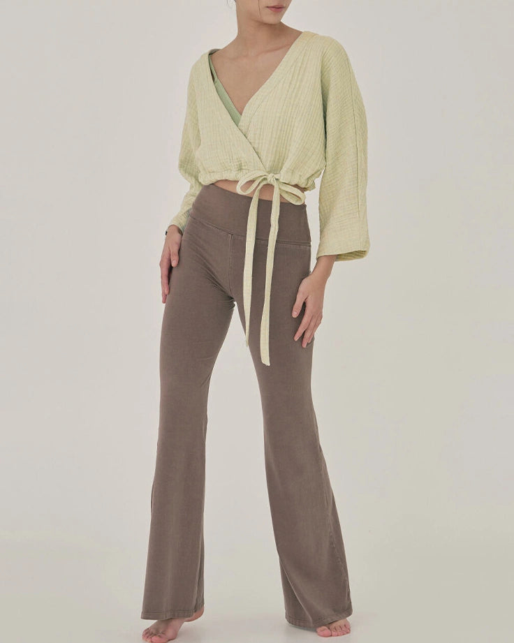 カシュクールボタニカルヨガトップ 3073