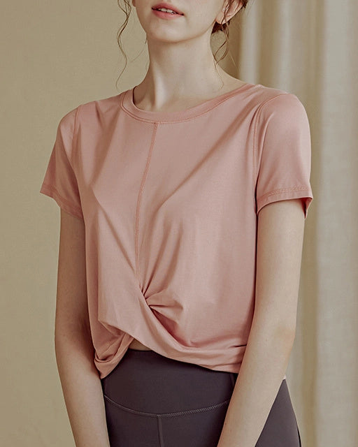 シェリーツイストヘムヨガカットソー 3078