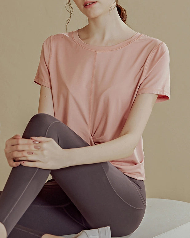 シェリーツイストヘムヨガカットソー 3078