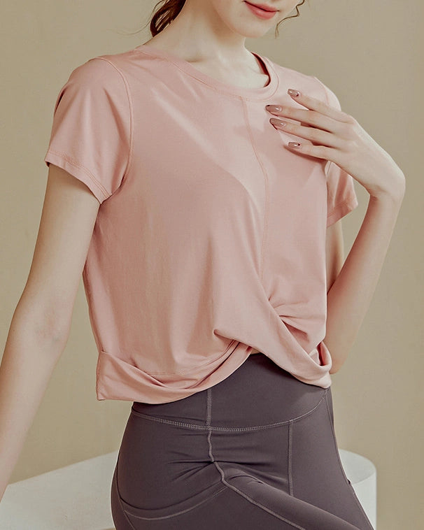 シェリーツイストヘムヨガカットソー 3078