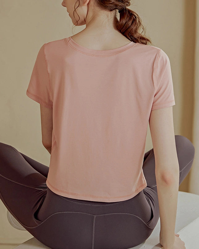 シェリーツイストヘムヨガカットソー 3078