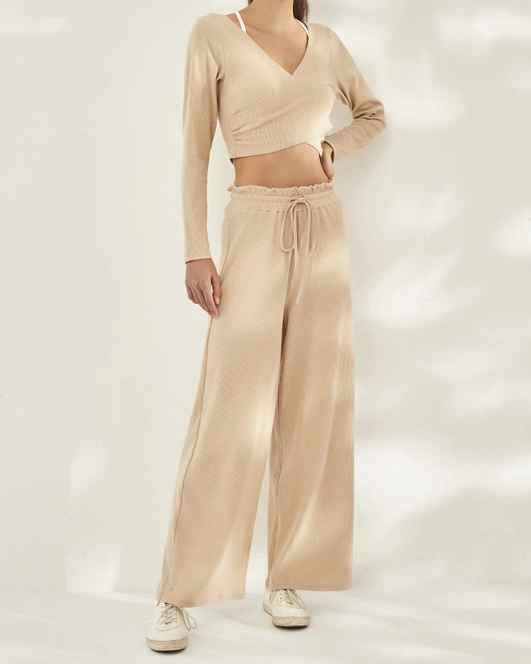 ラップフロントヨガフローカットソー 3086