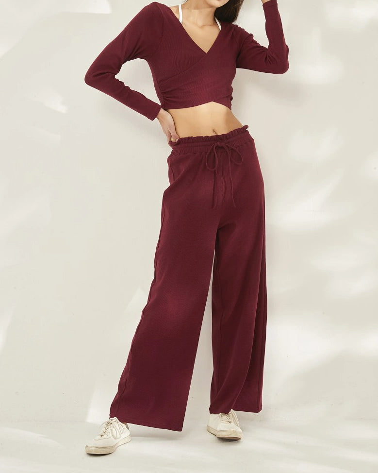 ラップフロントヨガフローカットソー 3086