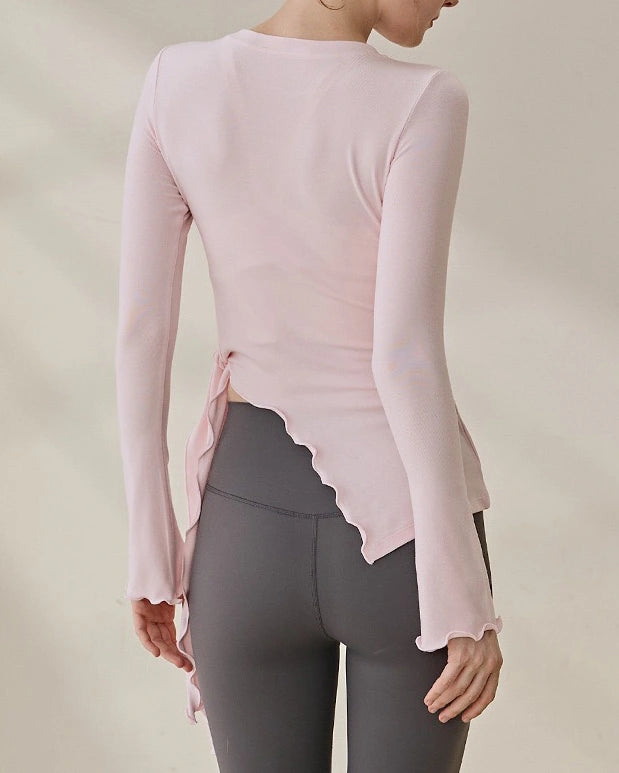 フレアスリーブ スリット入り 長袖 3108