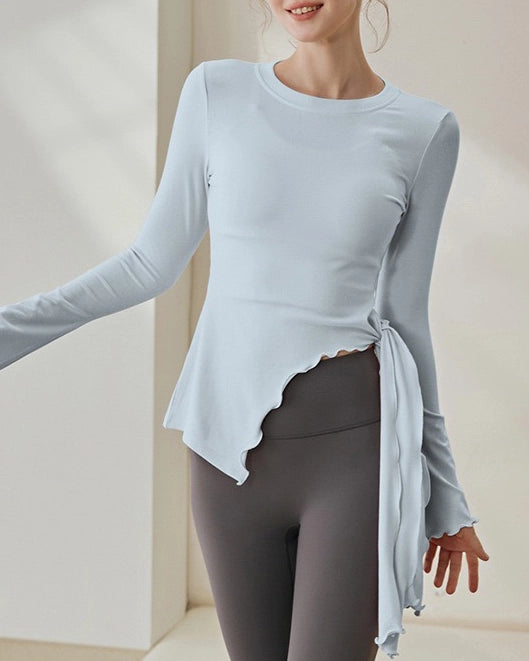 フレアスリーブ スリット入り 長袖 3108