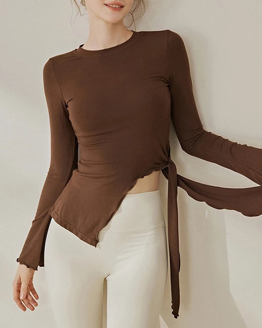 フレアスリーブ スリット入り 長袖 3108