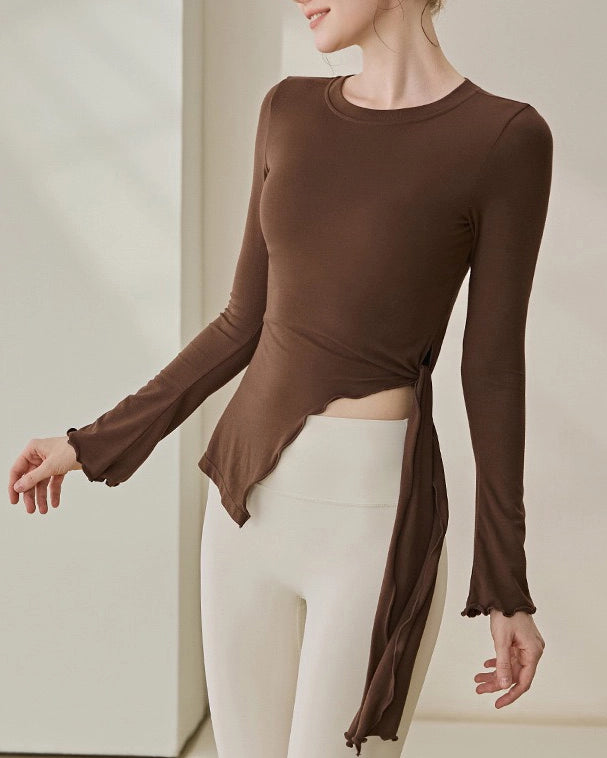 フレアスリーブ スリット入り 長袖 3108