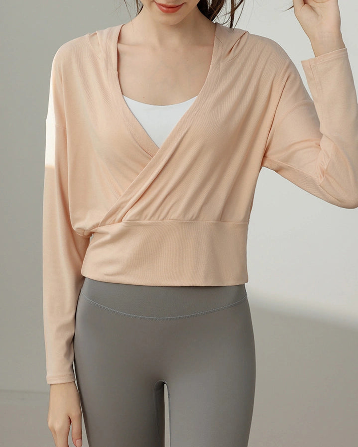 レジェカシュクールフーディーロングトップ 3109