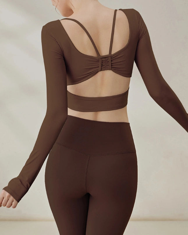 ドゥルバネスクエアネックヨガブラトップ 3115