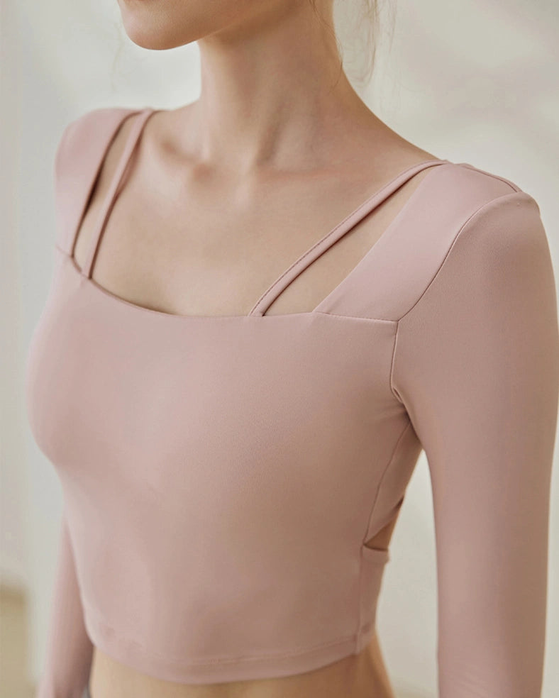 ドゥルバネスクエアネックヨガブラトップ 3115