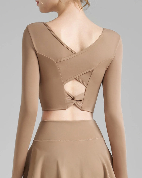 シャルムクロワゼサムホールヨガロングトップ 3116