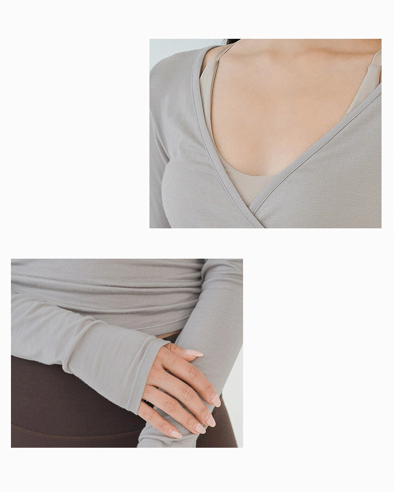 サイドギャザーカシュクールトップ 3121