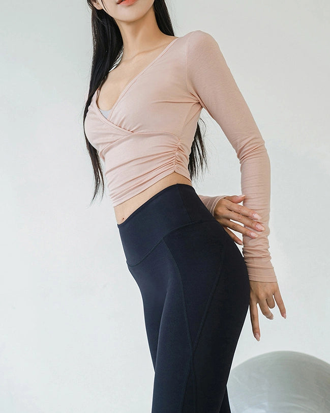 サイドギャザーカシュクールトップ 3121